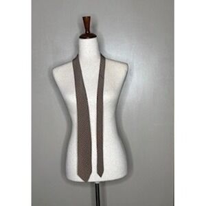 Stefano Ricci Firenze Silk Tie Tan Blue Geometric Pattern Italy